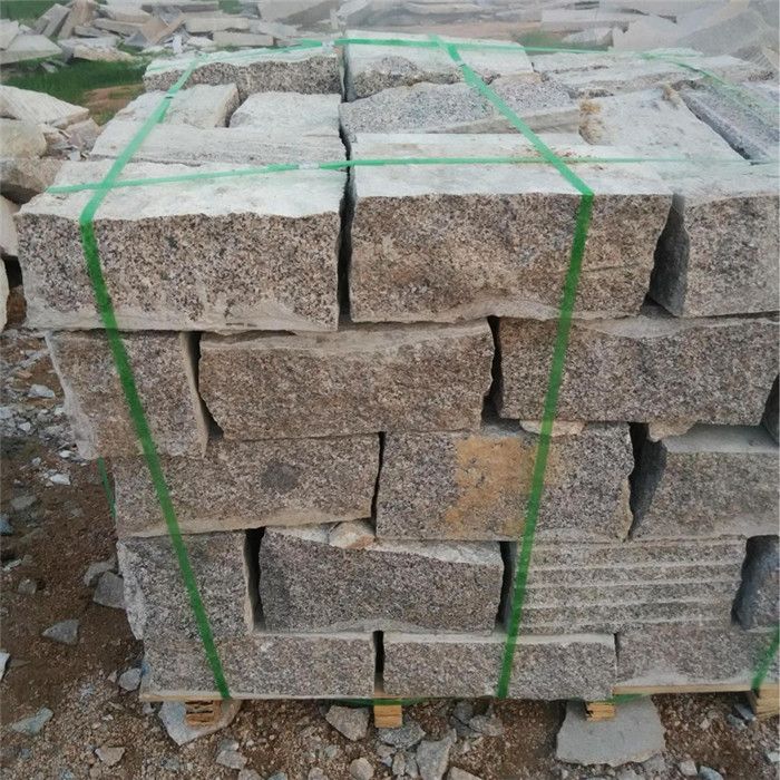 粉红色垒墙石 鸿淼石材打造别致空间的艺术之选